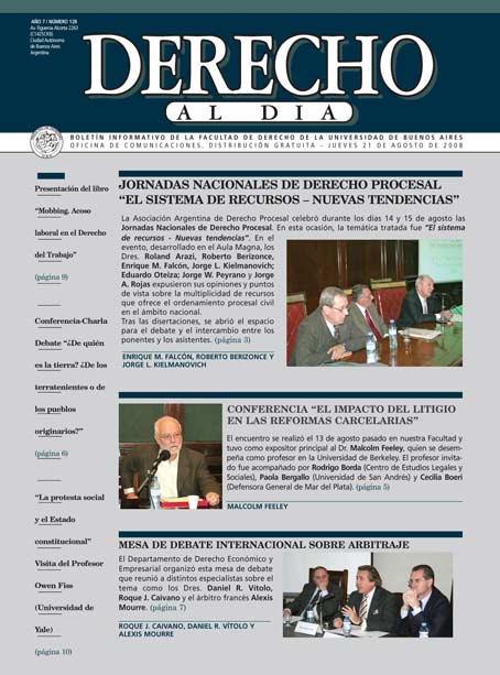 Tapa de Derecho al Día - Edición 128