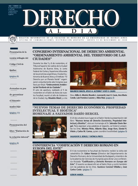 Tapa de Derecho al Día - Edición 134