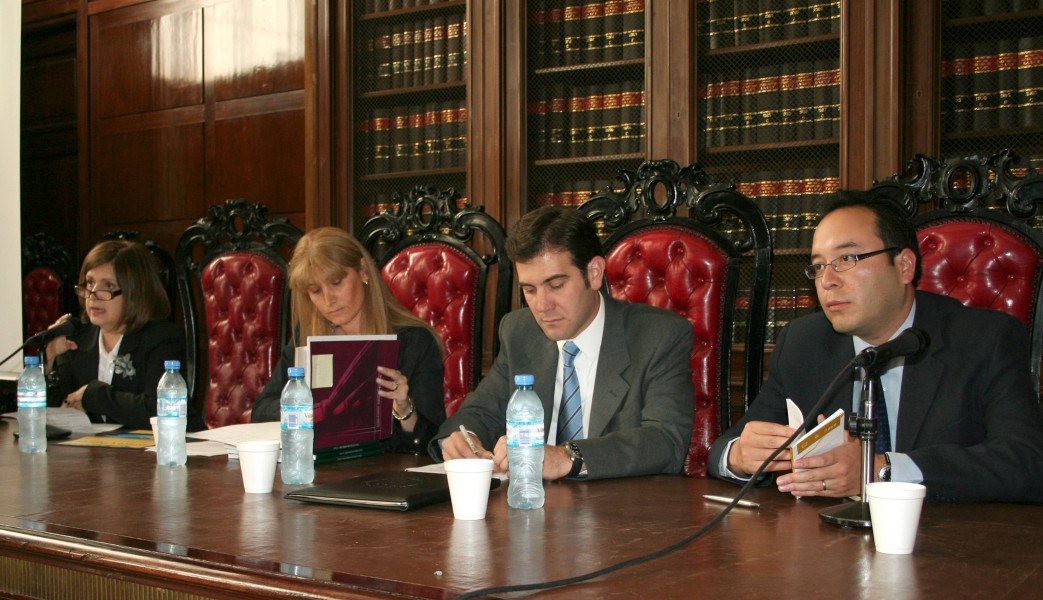 Ana María Bourimborde, Alejandra Lázzaro, Lorenzo Córdova Vianello y Ciro Murayama Rendón