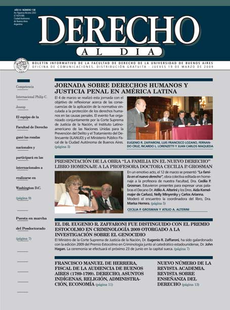 Tapa de Derecho al Día - Edición 138
