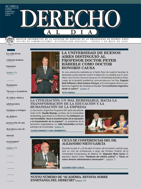 Tapa de Derecho al Día - Edición 141