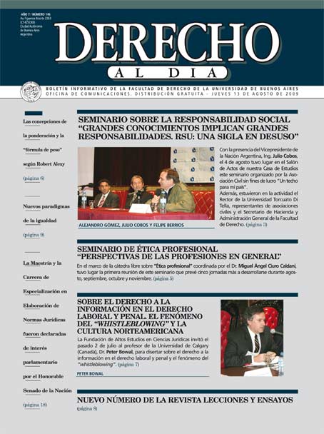 Tapa de Derecho al Día - Edición 146