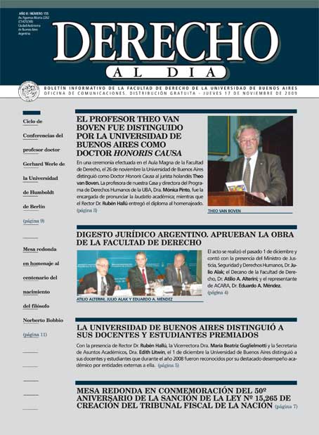 Tapa de Derecho al Día - Edición 155
