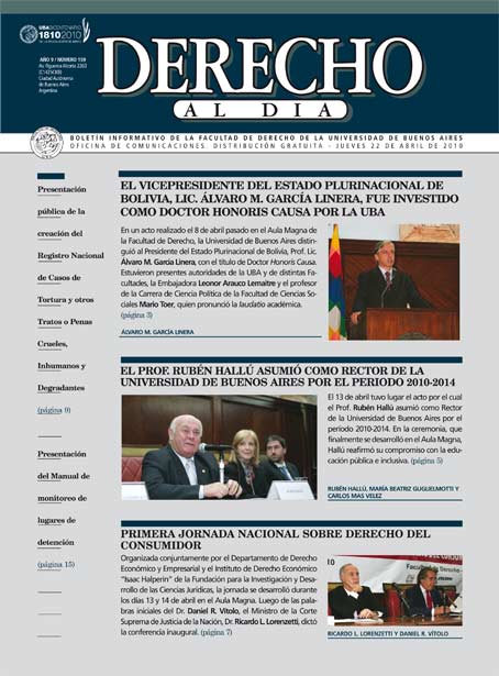 Tapa de Derecho al Día - Edición 159