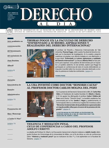 Tapa de Derecho al Día - Edición 166