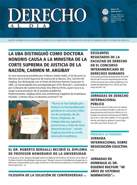 Tapa de Derecho al Día - Edición 178