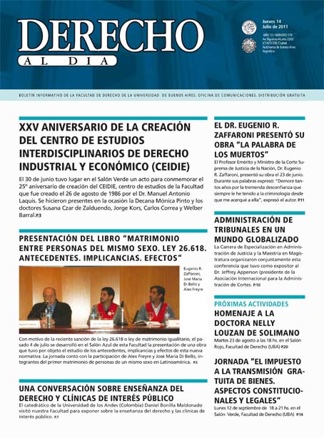 Tapa de Derecho al Día - Edición 179