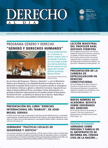 Tapa de Derecho al Día - Edición 190