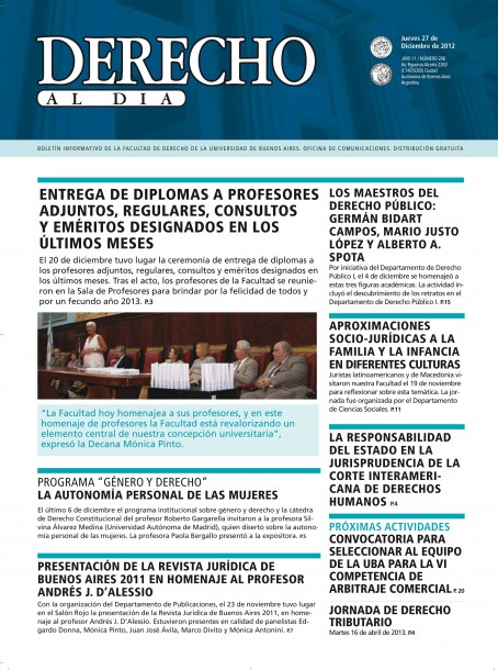 Tapa de Derecho al Día - Edición 206
