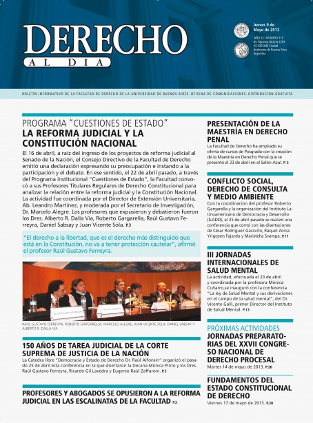 Tapa de Derecho al Día - Edición 210