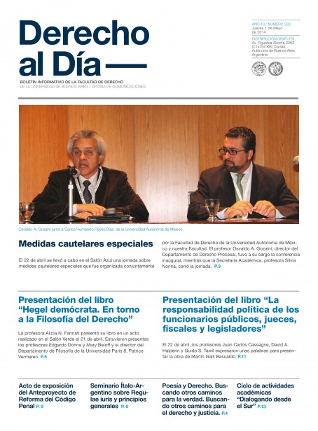 Tapa de Derecho al Día - Edición 228