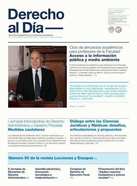 Tapa de Derecho al Día - Edición 232