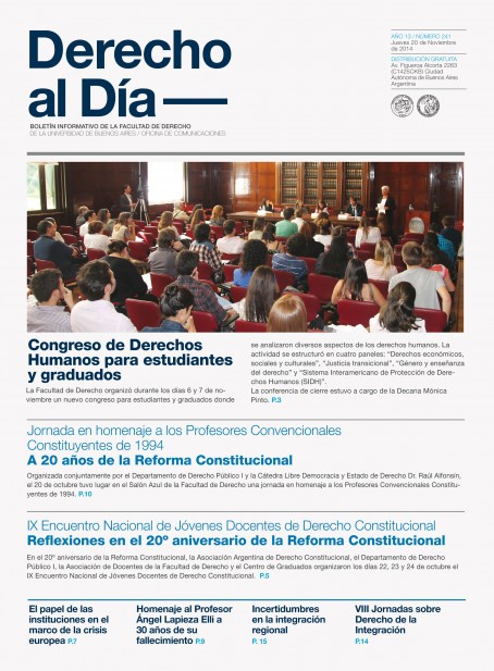 Tapa de Derecho al Día - Edición 241