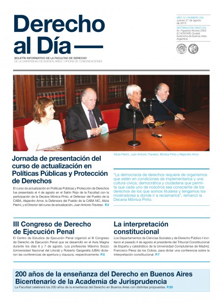 Tapa de Derecho al Día - Edición 253