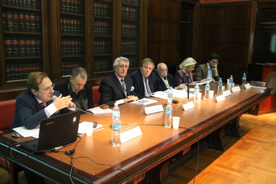 Jorge A. Franza, Néstor Cafferatta, Daniel R. Vítolo, Dino Bellorio Clabot, Mario Valls, Beatriz S. Krom y Javier Ureta Sáenz Peña
