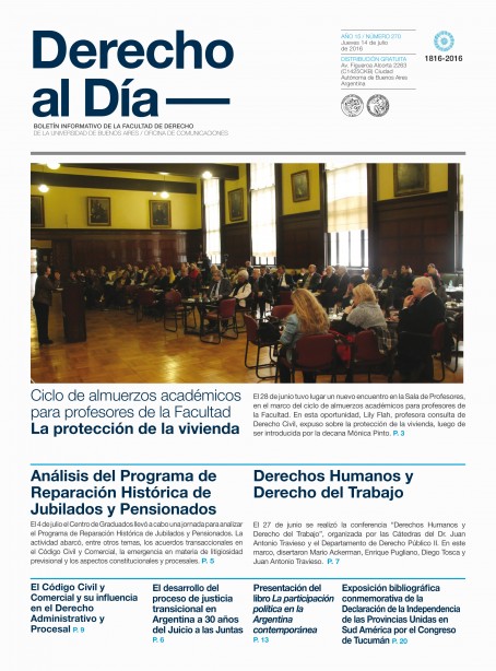 Tapa de Derecho al Día - Edición 270