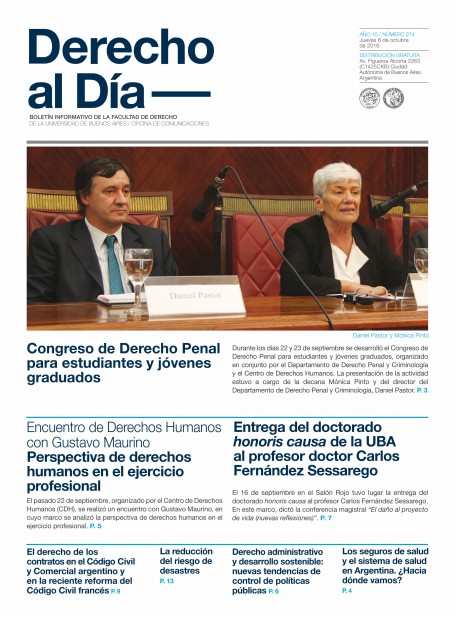Tapa de Derecho al Día - Edición 274