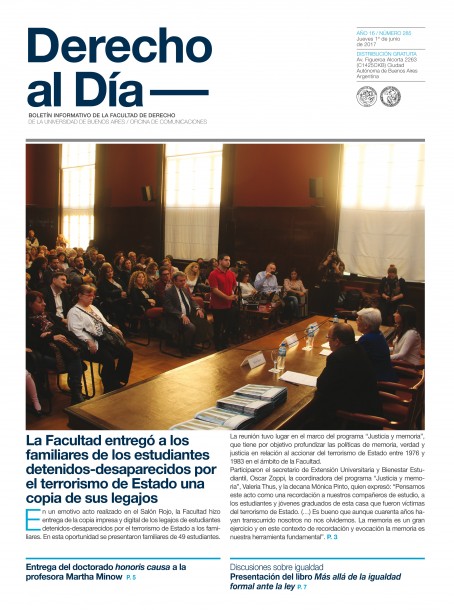 Tapa de Derecho al Día - Edición 285
