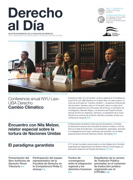 Tapa de Derecho al Día - Edición 301