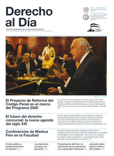 Tapa de Derecho al Día - Edición 309