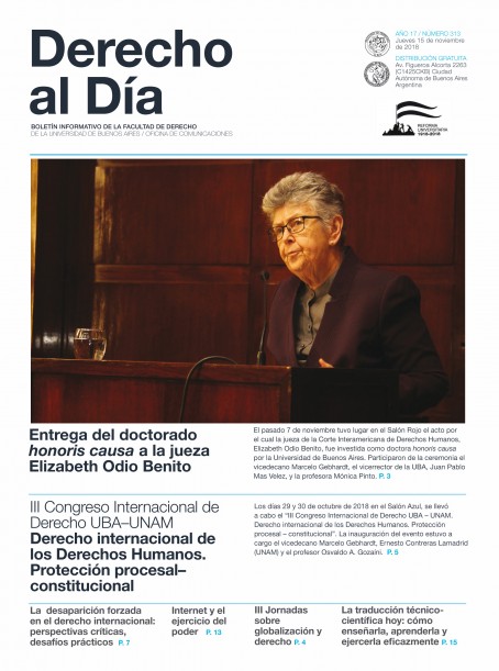 Tapa de Derecho al Día - Edición 313