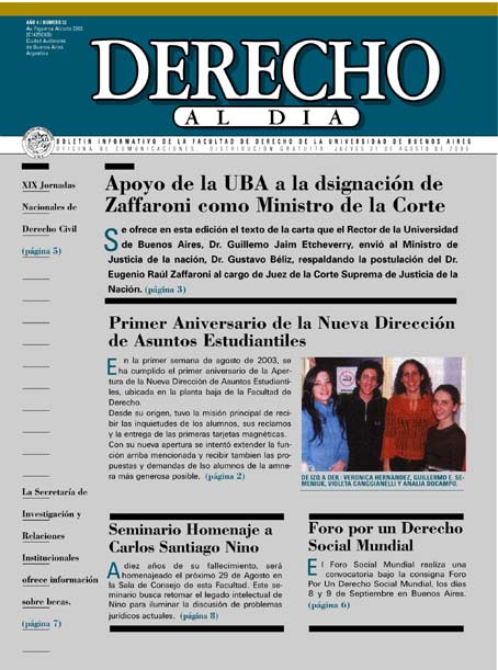 Tapa de Derecho al Día - Edición 32