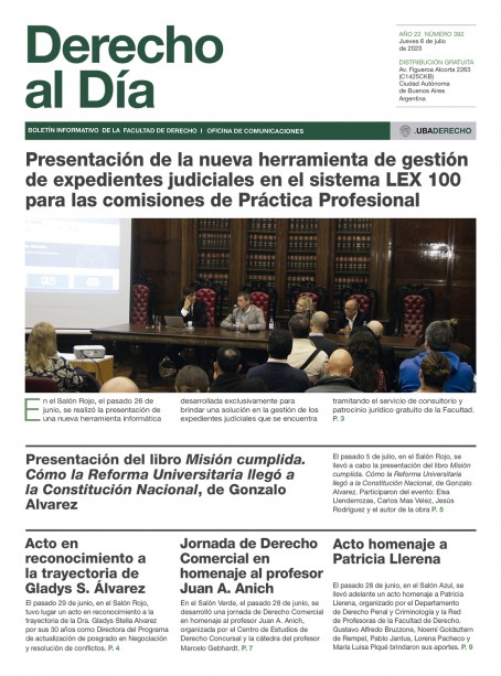 Tapa de Derecho al Día - Edición 392
