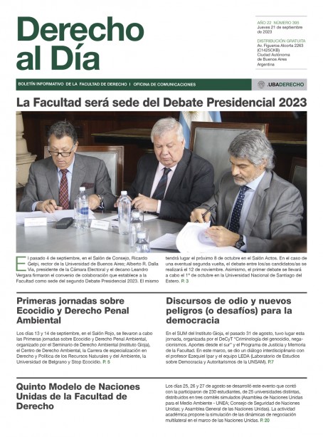 Tapa de Derecho al Día - Edición 395