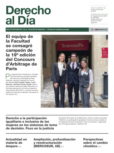 Tapa de Derecho al Día - Edición 405