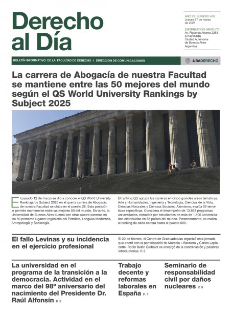 Tapa de Derecho al Día - Edición 418