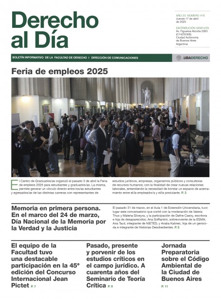 Tapa de Derecho al Día - Edición 419