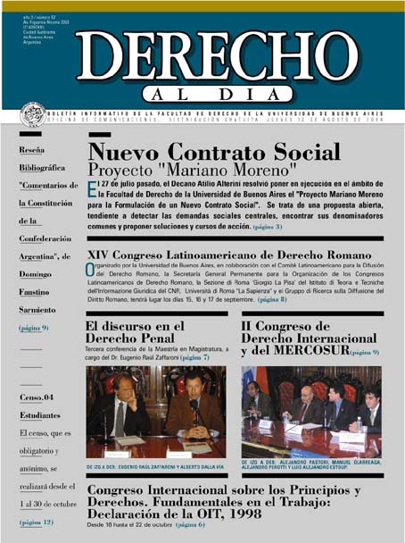 Tapa de Derecho al Día - Edición 52