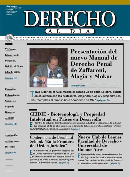 Tapa de Derecho al Día - Edición 67