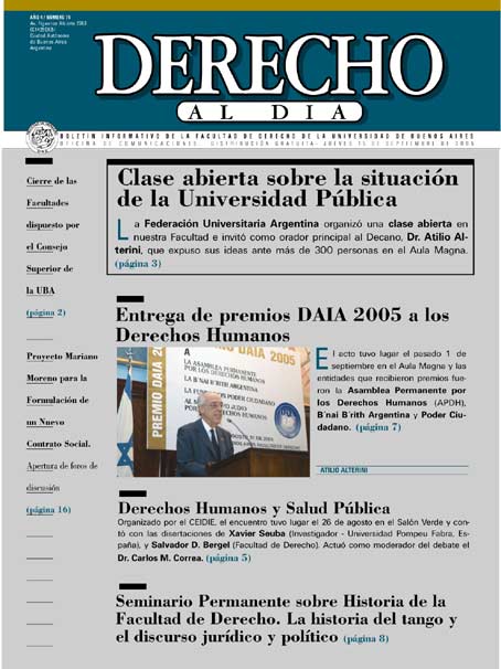 Tapa de Derecho al Día - Edición 74
