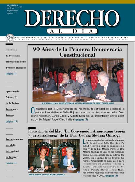 Tapa de Derecho al Día - Edición 84